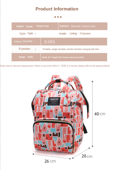 Waterproof Double Shoulder Mommy Bag