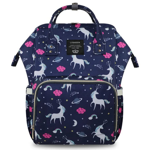 Baby Diaper Bag (Waterproof) Unicorn Blue- Sunshine