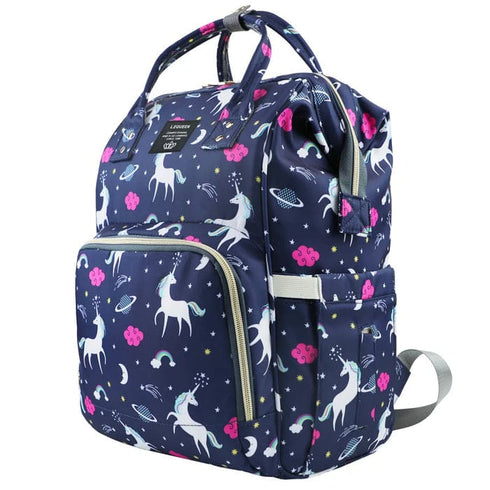 Baby Diaper Bag (Waterproof) Unicorn Blue- Sunshine