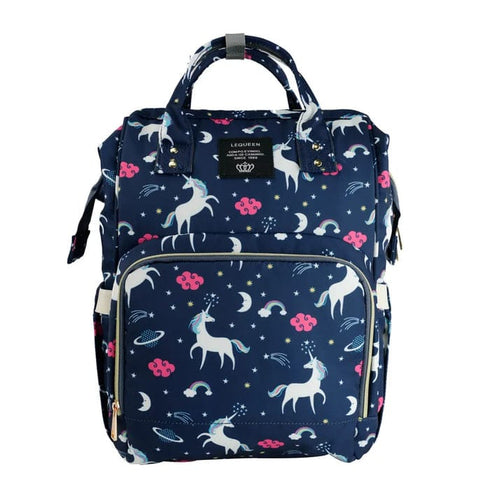 Baby Diaper Bag (Waterproof) Unicorn Blue- Sunshine