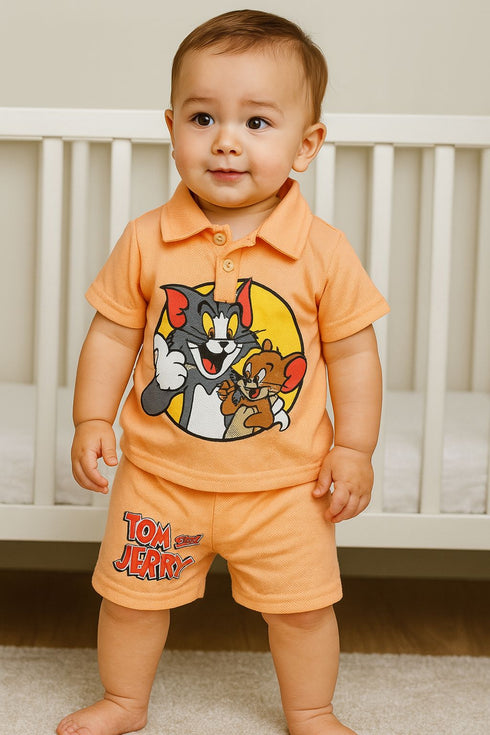 Tom & Jerry Polo Short Set