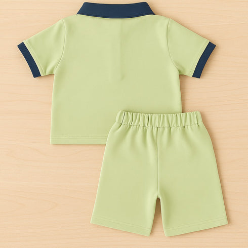 Scooby Dooby Panelled Polo Short Set