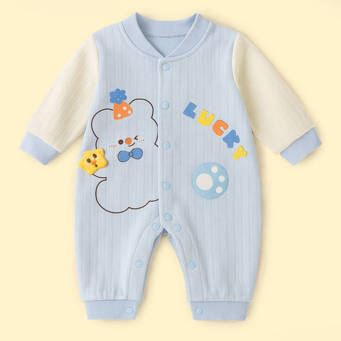 Lucky Bear Flannel Fleece Sleepsuit