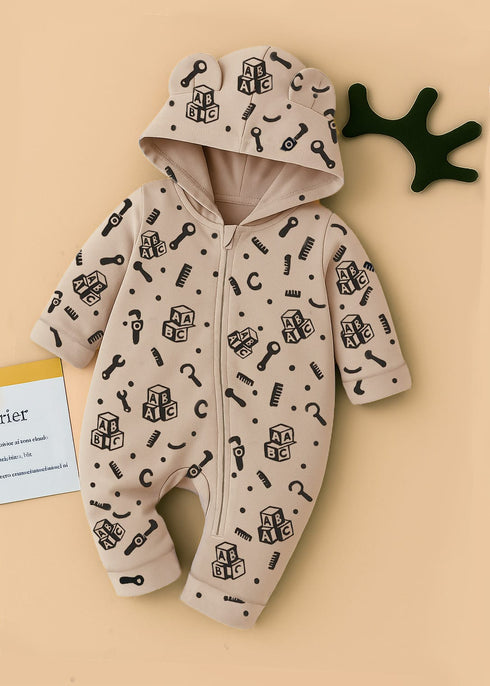 Little Learner Fleece Hooded Sleepsuit