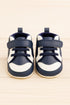 Navy Blue & White Baby Sneaker with Velcro Strap