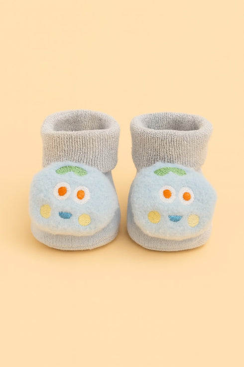 Blue Berry Smile Baby Booties