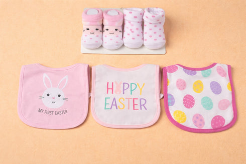 5 Pcs Baby Bibs & Booties Gift Set