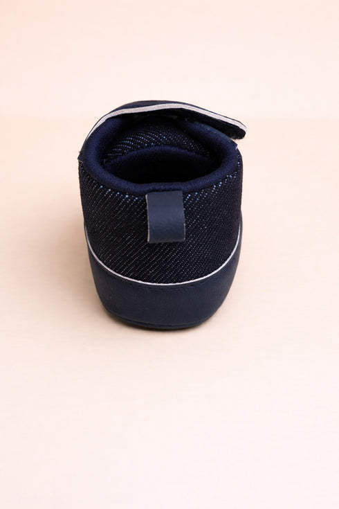 Navy Blue Sneakers with Velcro Strap