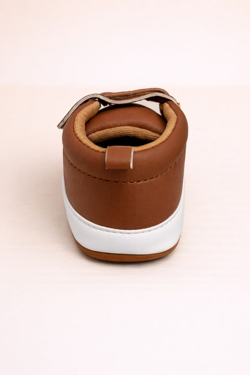 Brown & White Baby Sneakers