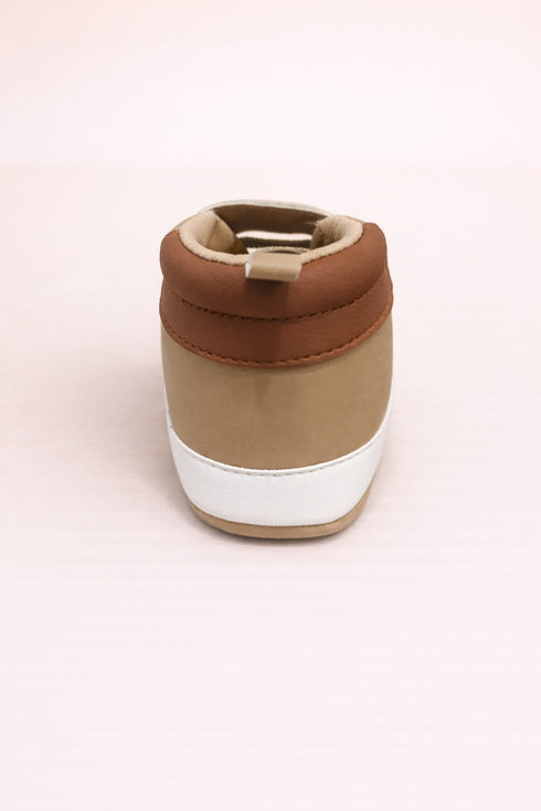 Beige Baby Sneaker with Velcro Strap