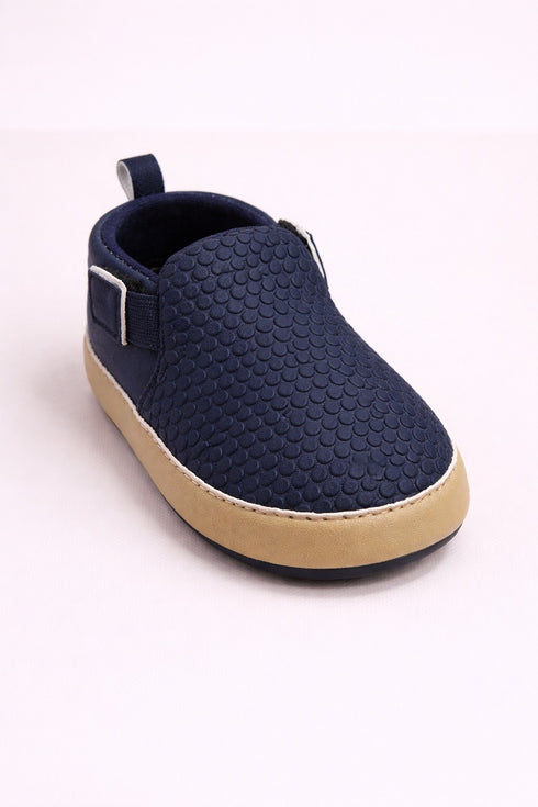 Navy Luxe Dot Slip-Ons Sneakers