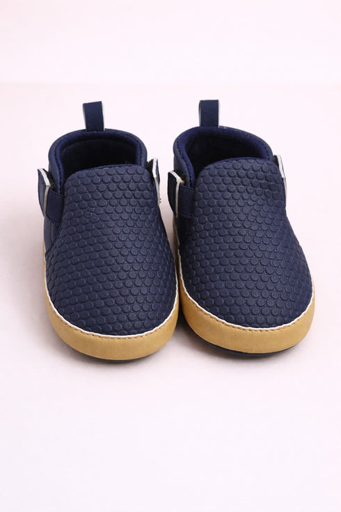 Navy Luxe Dot Slip-Ons Sneakers