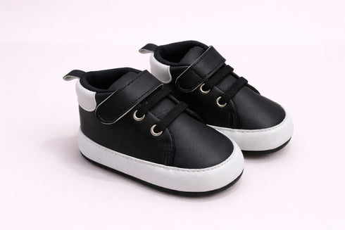 Black & White Sneaker with Velcro Strap