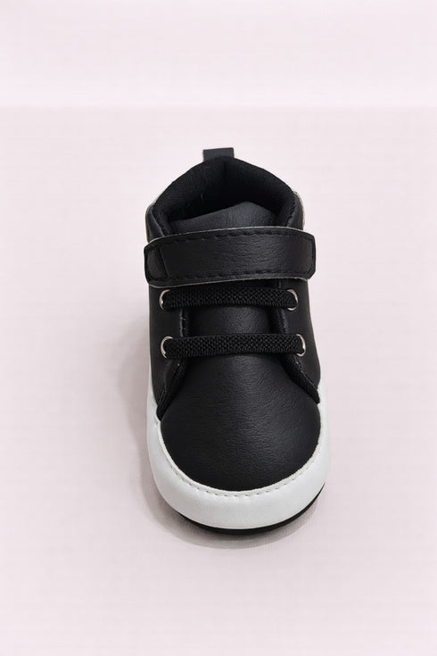 Black & White Sneaker with Velcro Strap