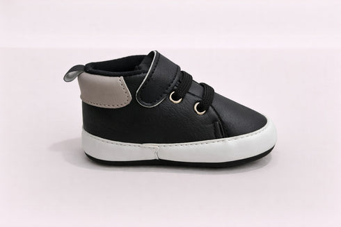 Black & White Sneaker with Velcro Strap