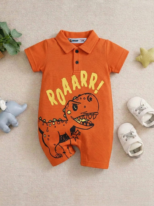 Tiny T-Rex Polo Romper