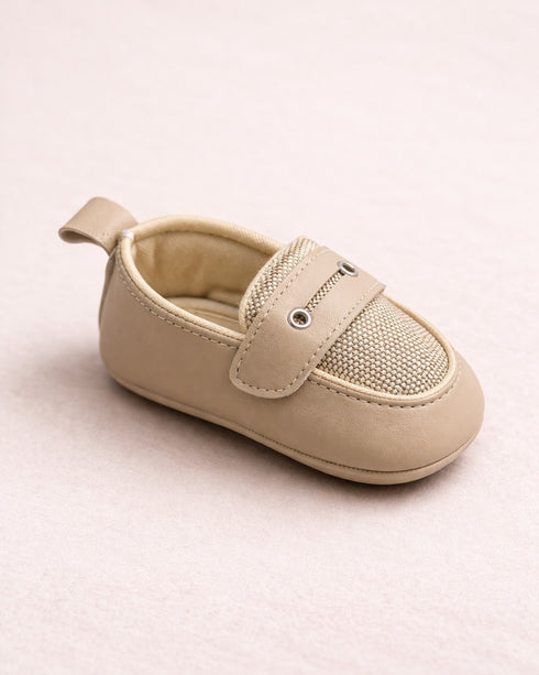 Beige Luxe Dot Slip-Ons Sneakers