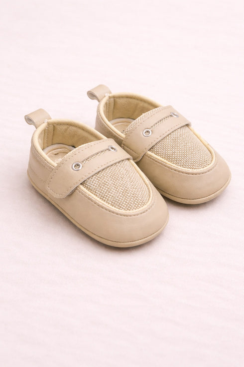 Beige Luxe Dot Slip-Ons Sneakers