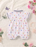 Rainbow Butterfly Polo Collar Romper