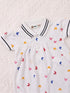 Rainbow Butterfly Polo Collar Romper