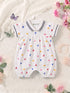 Rainbow Butterfly Polo Collar Romper