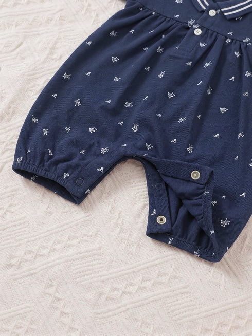 Sweet Sprout Polo Collar Romper