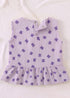 Lavender Bloom Bow Detail Frock Set
