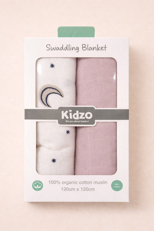 2-Pack Muslin Swaddle Blanket