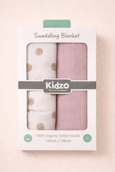 2-Pack Muslin Swaddle Blanket