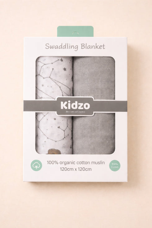2-Pack Muslin Swaddle Blanket