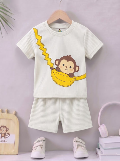 Monkey Playtime Interlock Short Set