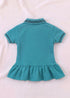 Turquoise Embroidered Polo Frock Set