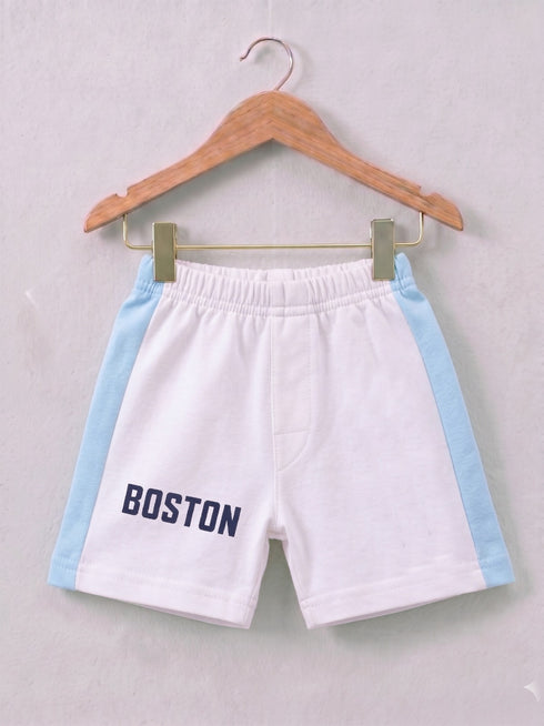 Boston Printed Panelled Interlock Short Set
