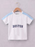 Boston Printed Panelled Interlock Short Set