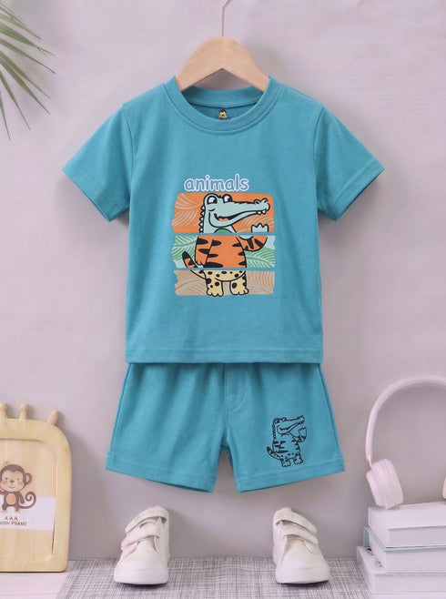 Mini Jungle Interlock Short Set