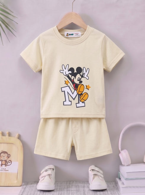 Mickey Mouse Interlock Short Set