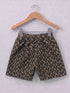 Brown Wave Pattern Cuban Collar Short Set