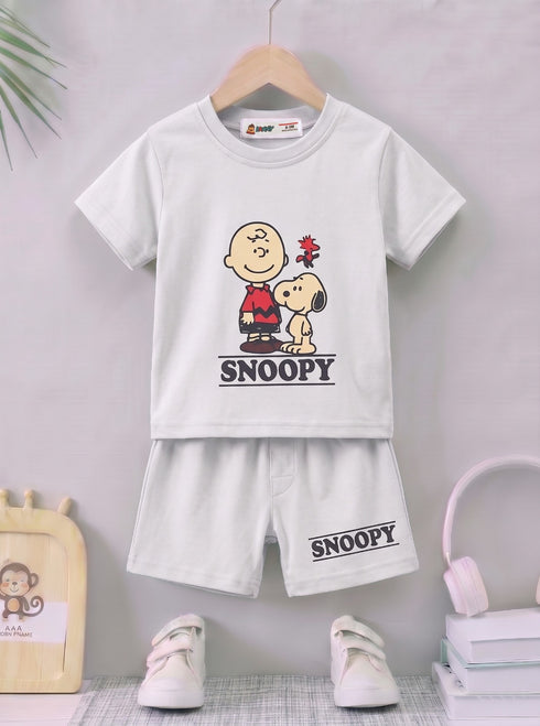 Snoopy & Charlie Brown Interlock Short Set