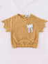 Mustard Scalloped Pajama Set