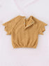 Mustard Scalloped Pajama Set