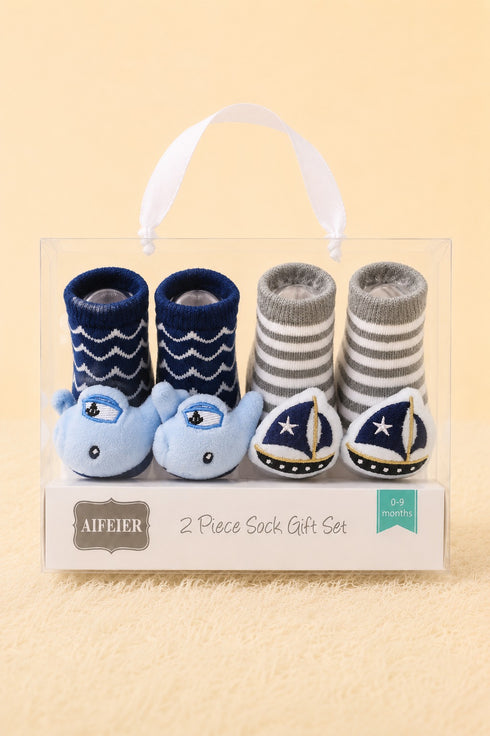 Nautical Baby Socks Set (0-9 Months)