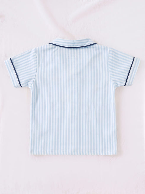 Sky Breeze Striped Night Suit Set