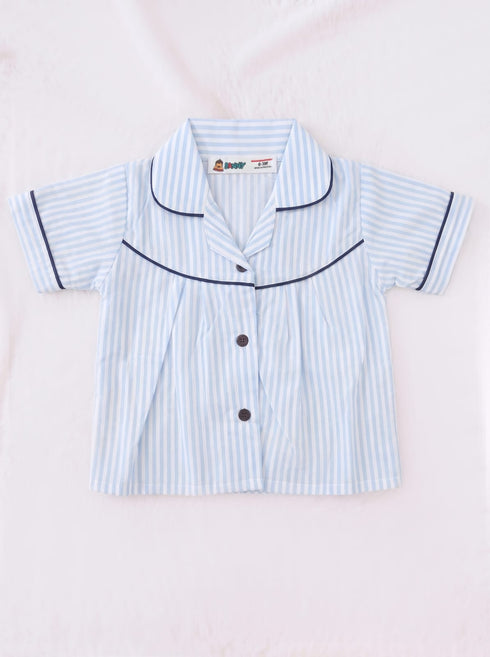Sky Breeze Striped Night Suit Set