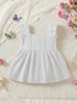 Bloom Belle Lilac Stripe Embroidered Plaid Baby Frock