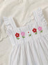 Bloom Belle Lilac Stripe Embroidered Plaid Baby Frock