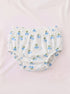 Japanese Style Floral Frock Set (Sky Blue)
