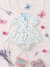 Japanese Style Floral Frock Set (Sky Blue)