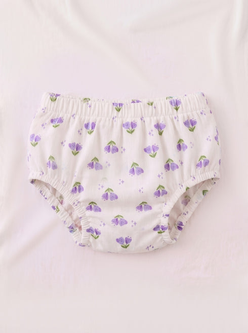 Japanese Style Floral Frock Set (Purple)