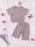 Lilac Scalloped Pajama Set