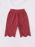 Red Scalloped Pajama Set
